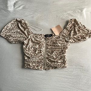 Cheetah Kittenish top size small